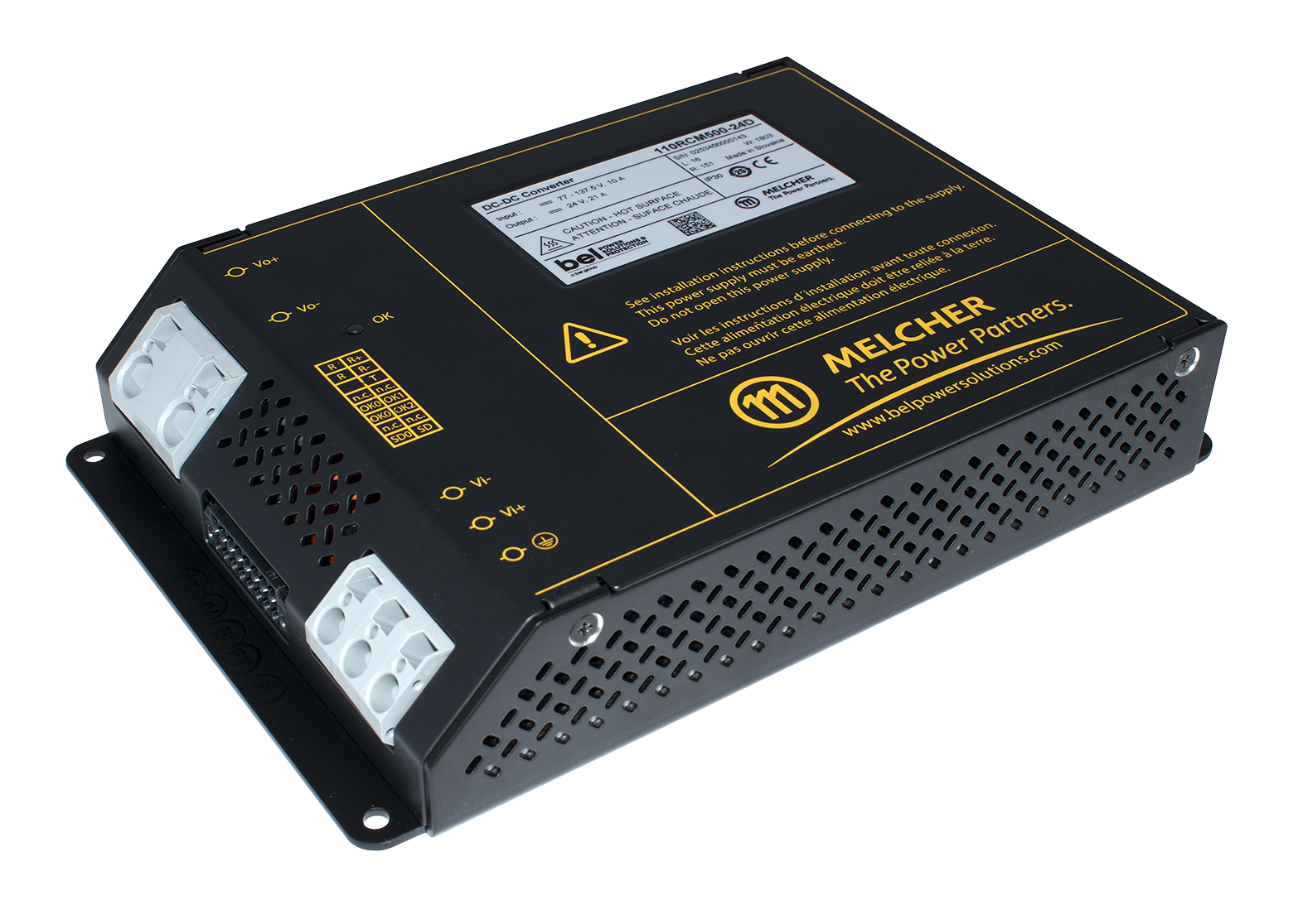 Chassis-Mount 500 W and 1000 W DC-DC Converters Designed for Railway Applications